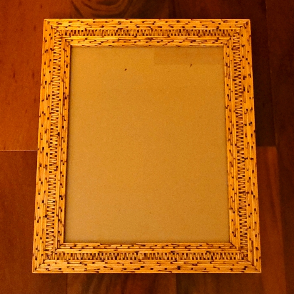 James Gallman signed and dated matchstick frame 8x10 Handmade